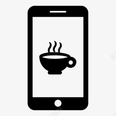 热饮订单茶订单智能手机图标图标