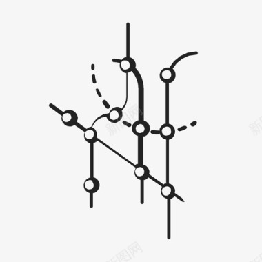 交通方案地铁图标图标