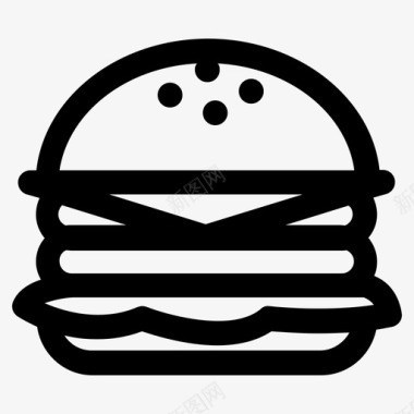 汉堡三明治肉饼图标图标