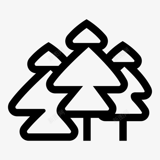 森林绿色自然图标svg_新图网 https://ixintu.com 公园 园艺 夏季 建筑和建筑 春季 树木 森林 植物 绿色 自然