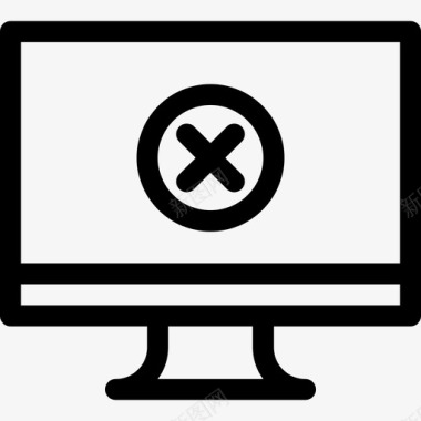 计算机拒绝服务器屏幕图标图标