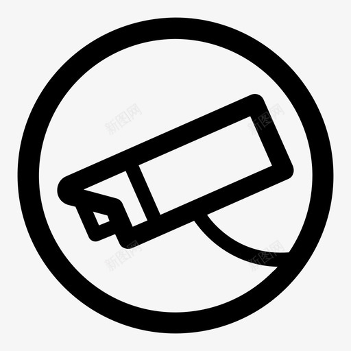 安全摄像头视频监控图标svg_新图网 https://ixintu.com 保护 圆形用户界面 安全性 安全摄像头 录音 监控 视频 隐私