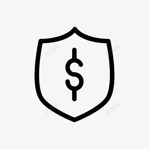 金融保护盾牌安全图标svg_新图网 https://ixintu.com 安全 安全盾牌 盾牌 美元 货币 金融 金融保护
