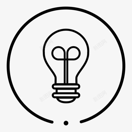 灯泡想象想法图标svg_新图网 https://ixintu.com 创意 图表 基本图标集 弓 想法 想象 概念 波段 灯泡 蓝牙 观察