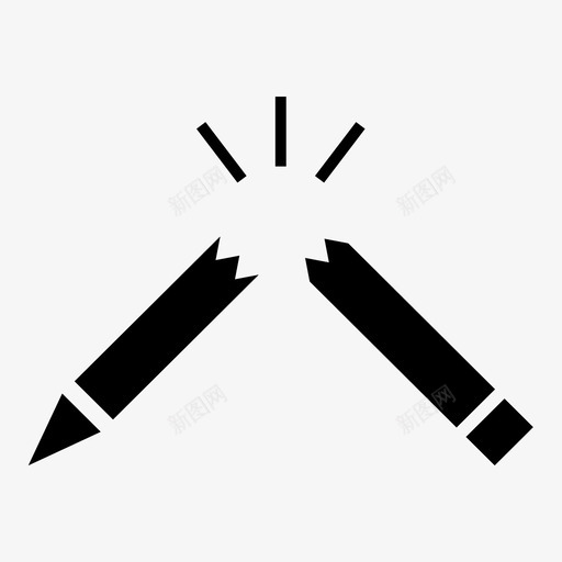 碎铅笔写字板书写器图标svg_新图网 https://ixintu.com 书写器 写字板 折断的铅笔 碎铅笔 纸