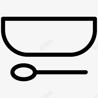 碗碗和勺子带勺子的碗图标图标