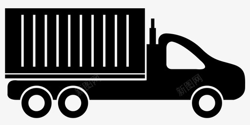 卡车卸货旅行图标图标