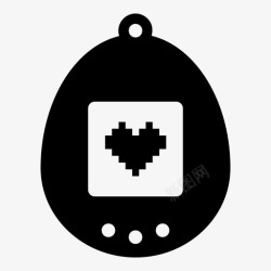 心蛋tamagotchi电子游戏复古图标高清图片