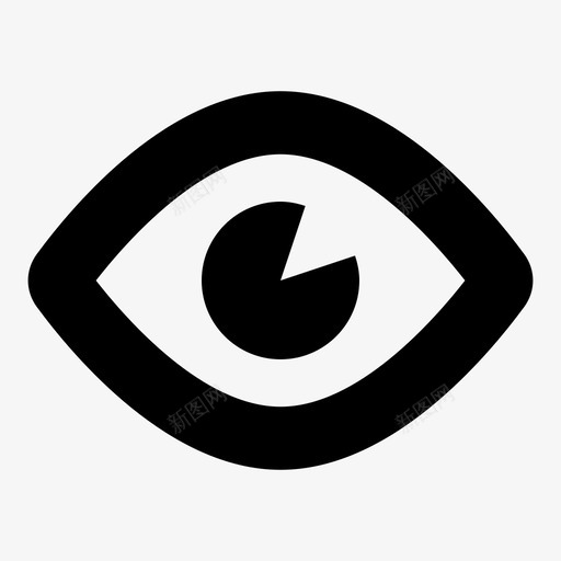 眼视瞳孔图标svg_新图网 https://ixintu.com 看 眼 眼球 瞳孔 细节 缩放 观察 视
