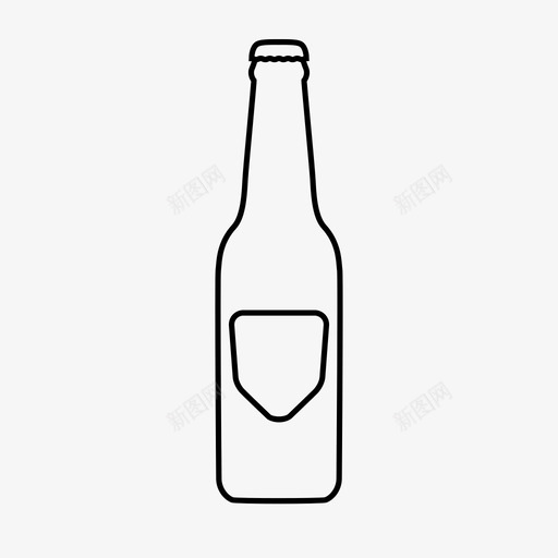 瓶装饮用醉酒图标svg_新图网 https://ixintu.com ipa 包装 啤酒 标签 烈性啤酒 玻璃 玻璃瓶 瓶装 皮尔斯纳 醉酒 饮用