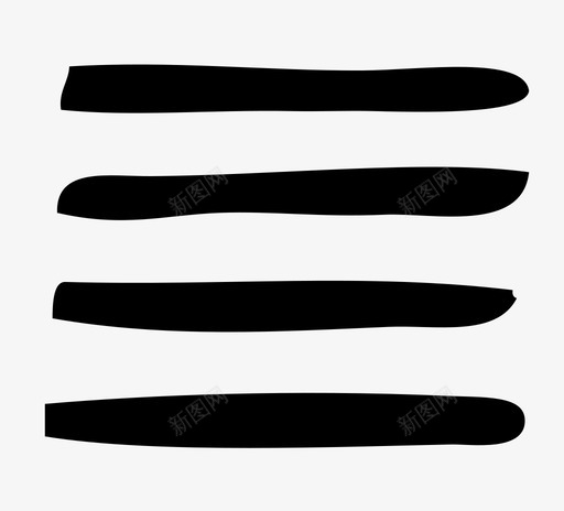 直线条纹桩图标svg_新图网 https://ixintu.com 四个标记 平行 手绘 条纹 桩 水平 直线