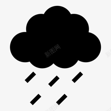 雨湿天气图标图标