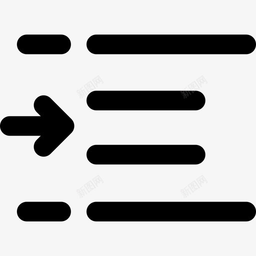 缩进增加接口符号基本应用图标svg_新图网 https://ixintu.com 基本应用 缩进增加接口符号