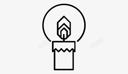 蜡烛热照明图标图标