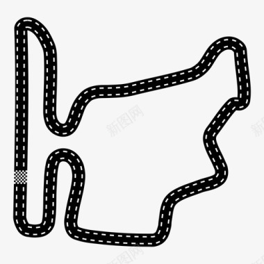 匈牙利大奖赛赛车赛道图标图标