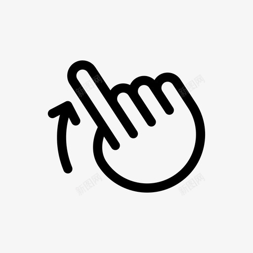 滑动交互界面图标svg_新图网 https://ixintu.com 一个手指 交互 人 右手 导航 手势 指向 指针 滑动 点 界面