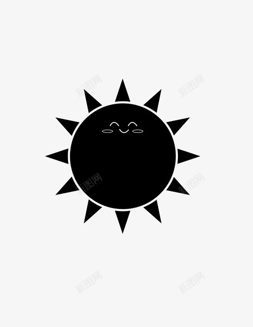 可爱的太阳图标svg_新图网 https://ixintu.com 可爱的太阳