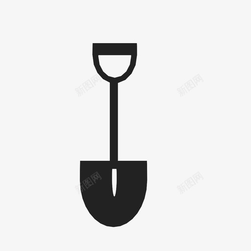 园艺铲工具形状图标svg_新图网 https://ixintu.com 园艺铲工具形状