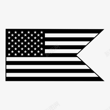 美国国旗美国丝带图标图标