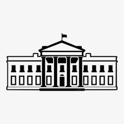 总统府白宫大厦华盛顿图标高清图片