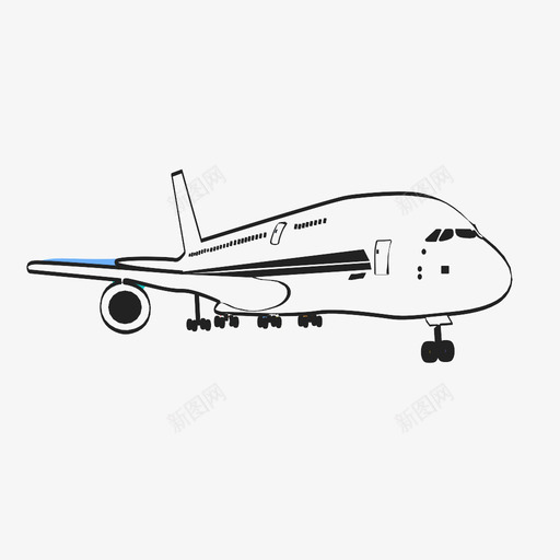 停放的飞机图标svg_新图网 https://ixintu.com 停放的飞机