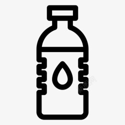 液体循环水瓶可持续发展循环利用图标高清图片