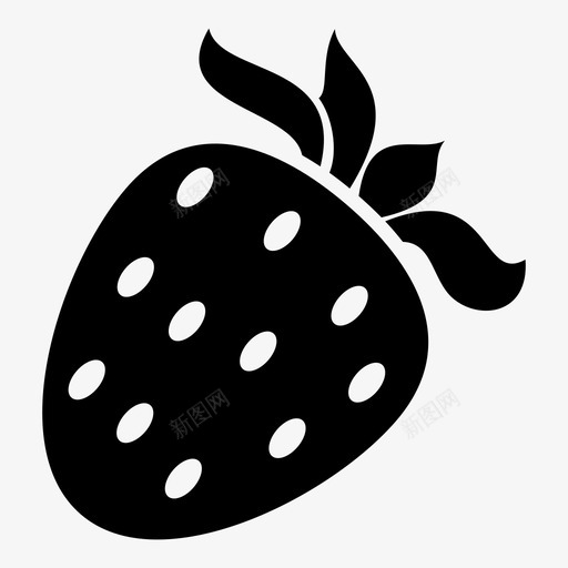 草莓植物营养图标svg_新图网 https://ixintu.com 健康水果 健康零食 健康食品 天然 植物 草莓 营养