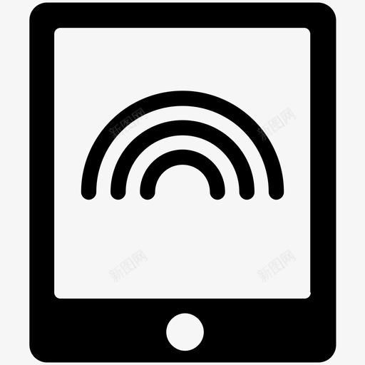 接收连接互联网图标svg_新图网 https://ixintu.com wifi 互联网 互联网可用性 在线营销实心图标 平板电脑 彩虹 接收 网络 连接