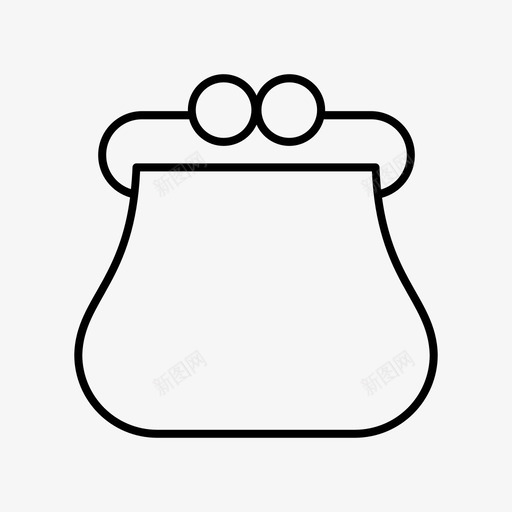 硬币钱包零钱夹子图标svg_新图网 https://ixintu.com 夹子 持有人 硬币钱包 衣服和时尚 钱 钱包 零钱