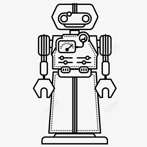 机器人科幻小说处理器图标svg_新图网 https://ixintu.com 代理 处理器 手臂 未来 机器 机器人 机械 科幻小说 类人 自动机 金属