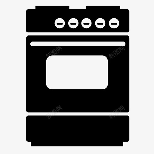 炉灶烹饪加热图标svg_新图网 https://ixintu.com 加热 厨房 炉灶 烤箱 热 烹饪