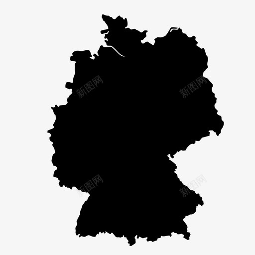 德国国家地图图标svg_新图网 https://ixintu.com 国家 地图 州 德国