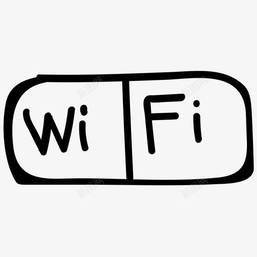 wifi媒体手绘涂鸦图标svg_新图网 https://ixintu.com wifi 媒体手绘涂鸦图标