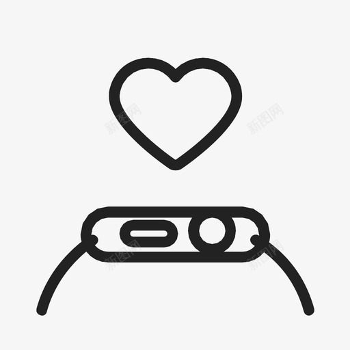 智能手表可穿戴设备费率图标svg_新图网 https://ixintu.com 健康 医疗 可穿戴设备 心脏 护理 数据 智能手表 监视器 腕表 费率