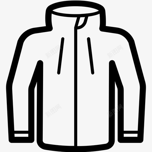 夹克外套防护图标svg_新图网 https://ixintu.com 保暖 外套 夹克 拉链 防护 雪地服