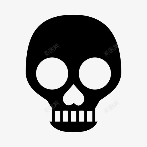 骷髅小心危险图标svg_新图网 https://ixintu.com 危险 基本用途符号 小心 死亡 警告 骷髅