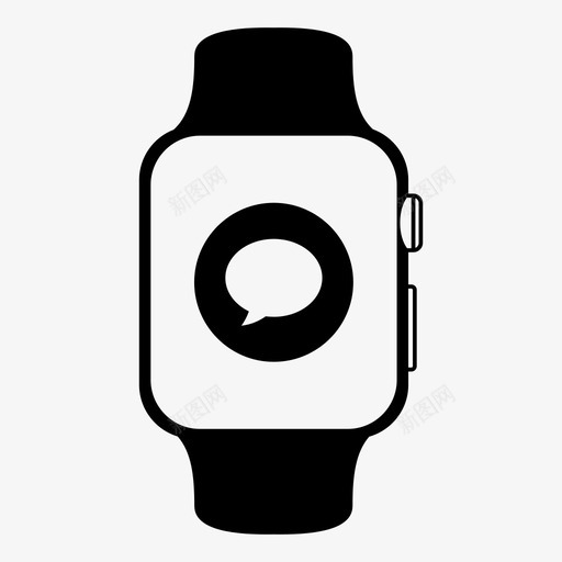 智能手表时间短信图标svg_新图网 https://ixintu.com 信息 可穿戴 时间 智能 智能手表 短信 苹果手表 通讯