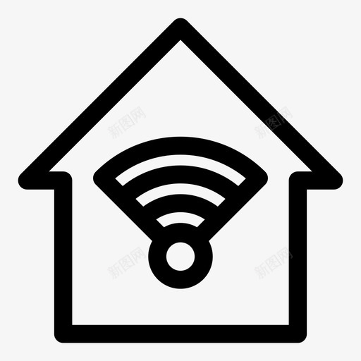 家庭网络wifiwifi图标svg_新图网 https://ixintu.com internet lan web wifi 专用网络 安全wifi 家庭互联网 家庭网络 路由器