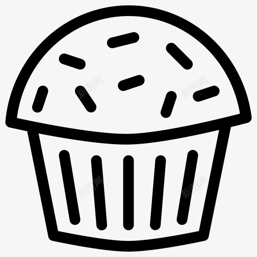 蛋糕松饼糖霜图标svg_新图网 https://ixintu.com 圆顶 圣诞节 松饼 甜点 糖霜 蛋糕