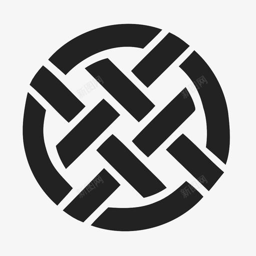 编织四线圆弧图标svg_新图网 https://ixintu.com 四线 图形 图案 圆弧 形状 插图 物体 编织