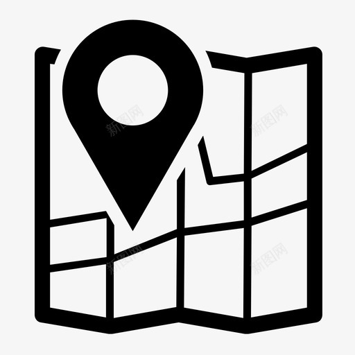 地图纸质地图地点图标svg_新图网 https://ixintu.com 地图 地点 纸质地图