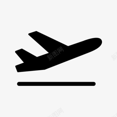 起飞空中飞机图标图标
