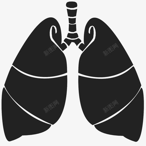 肺空气氧气图标svg_新图网 https://ixintu.com 吸气 呼吸 器官 氧气 空气 肺