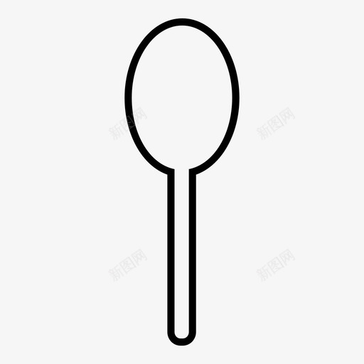 勺子进食食物图标svg_新图网 https://ixintu.com 勺子 厨房 搅拌 摆桌子 汤 进食 银器 食物