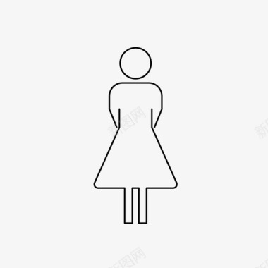 女性衣着性别图标图标