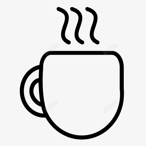 咖啡杯热饮茶杯图标svg_新图网 https://ixintu.com 咖啡杯 热饮 茶杯 食物