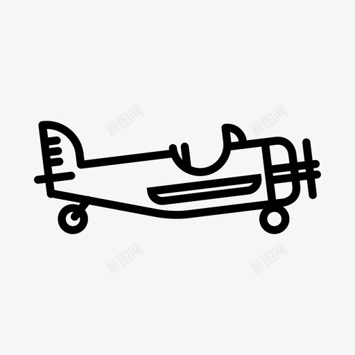 飞机降落的飞机机翼图标svg_新图网 https://ixintu.com 探险家 机翼 螺旋桨 轮子 降落的飞机 飞机 飞行 飞行员