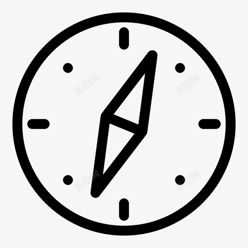 指南针南搜索图标svg_新图网 https://ixintu.com 东方 北 南 发现 导航 指南针 探索 搜索 查找 狩猎