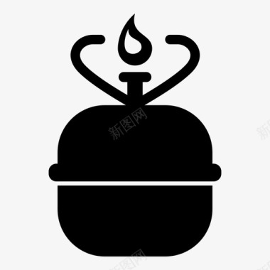 煤气罐炉灶便携式图标图标