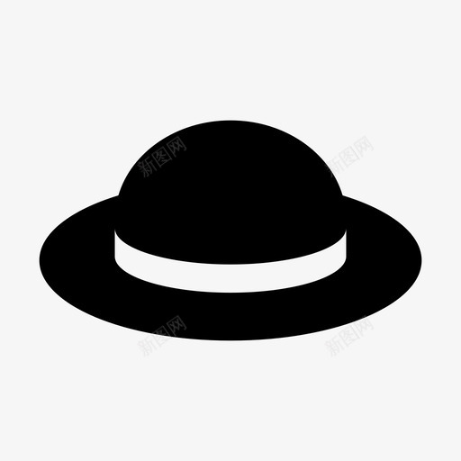 帽子圆顶礼帽时尚图标svg_新图网 https://ixintu.com 圆顶礼帽 帽子 时尚 绅士